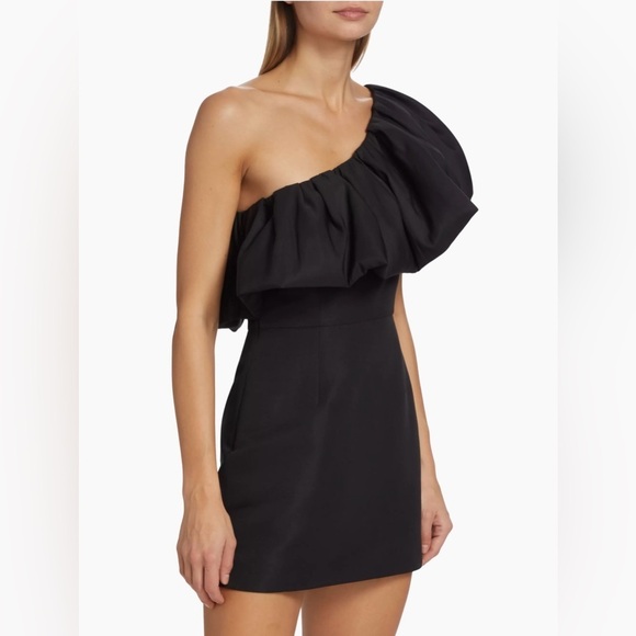 SACHIN + BABI Garcelle One Shoulder Mini Dress In Black - Picture 11 of 12